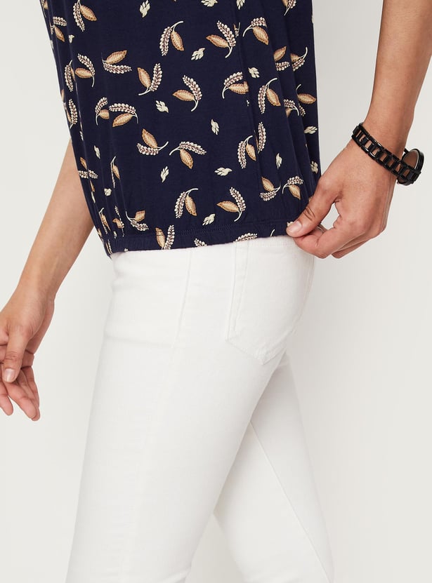 Women Printed Round Neck T-shirt