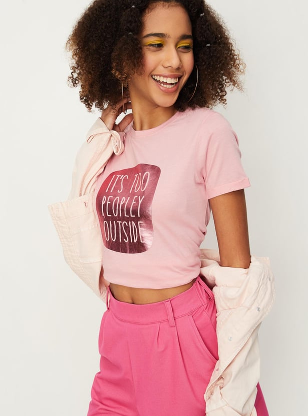 Women Graphic Crop T-shirt