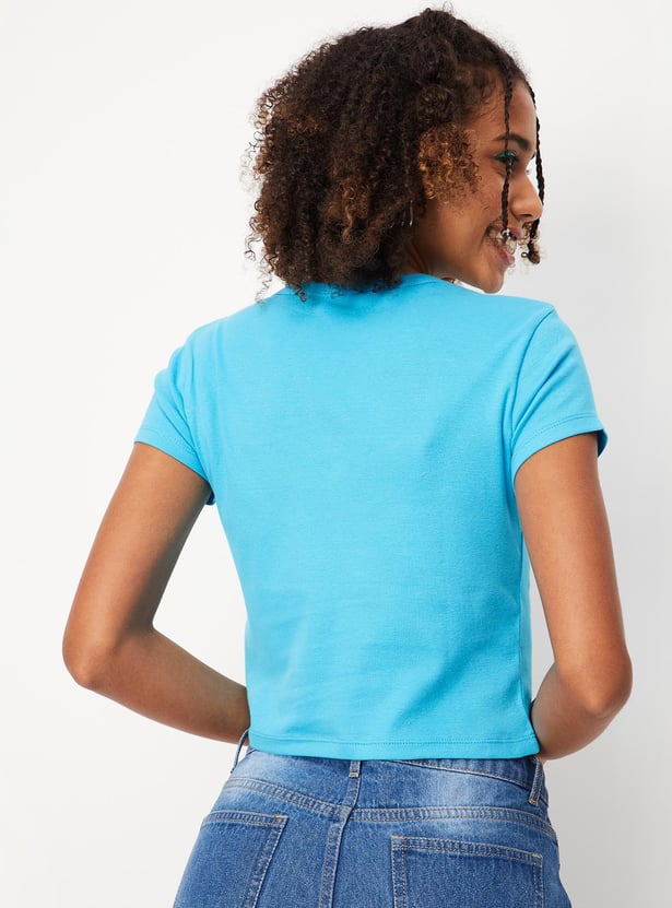 Women Crop Graphic T-shirt