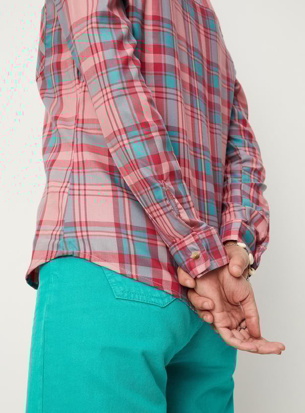 Women Checked Yarn Dyed Shirt