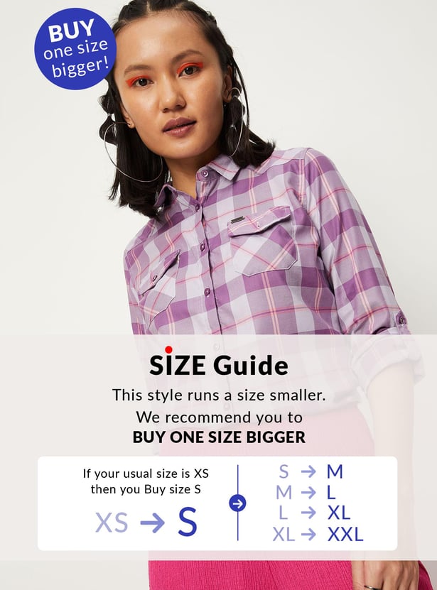 Women Checked Yarn Dyed Casual Shirt