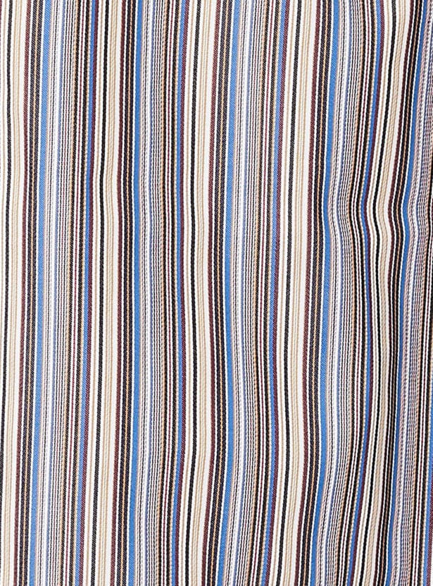Men Striped Sateen Slim Fit Formal Shirt