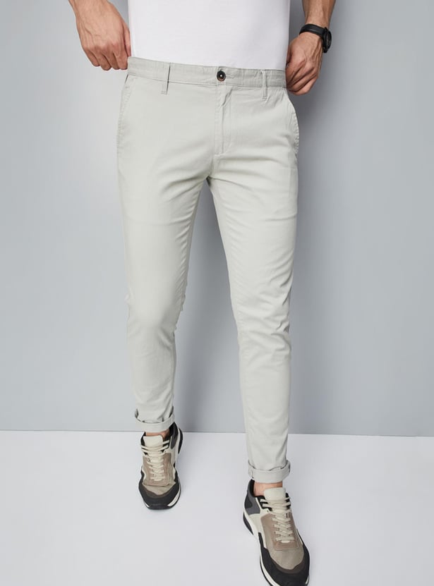 Men Slim Fit Stretch Chinos