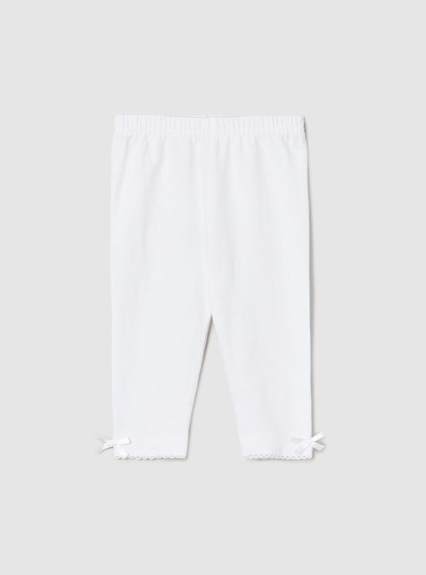 Girls Solid Full-Length Leggings