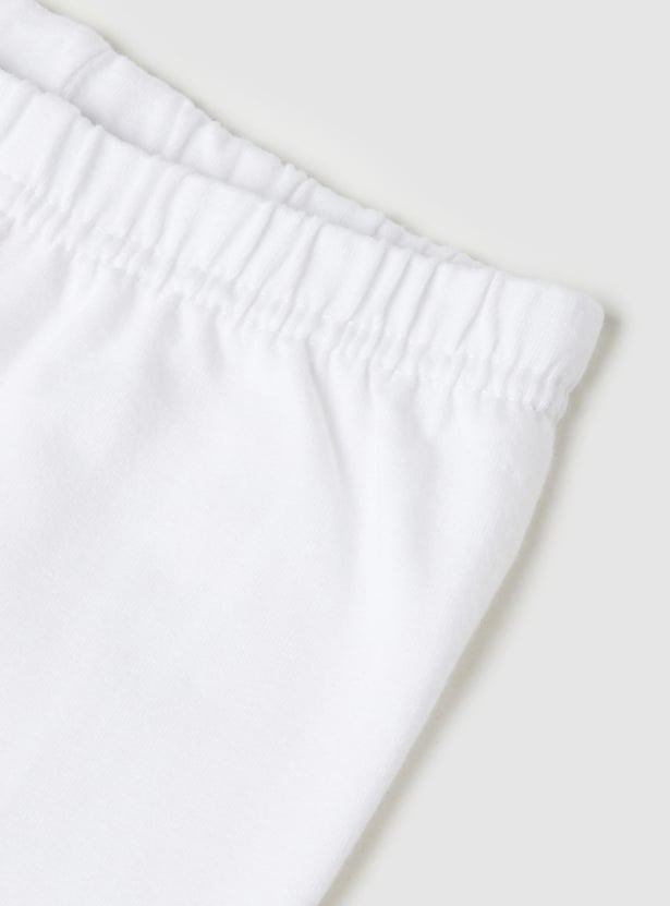 Girls Solid Full-Length Leggings