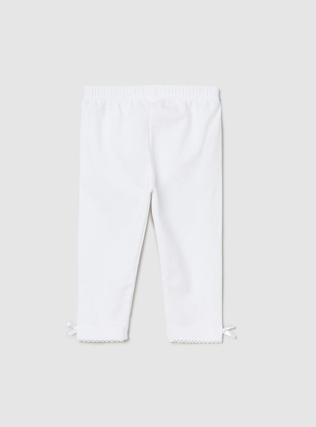 Girls Solid Full-Length Leggings