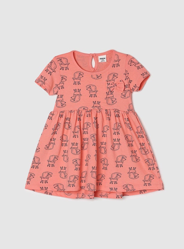 Girls Animal Printed A-line Dress