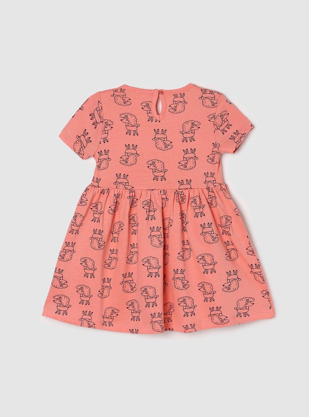 Girls Animal Printed A-line Dress