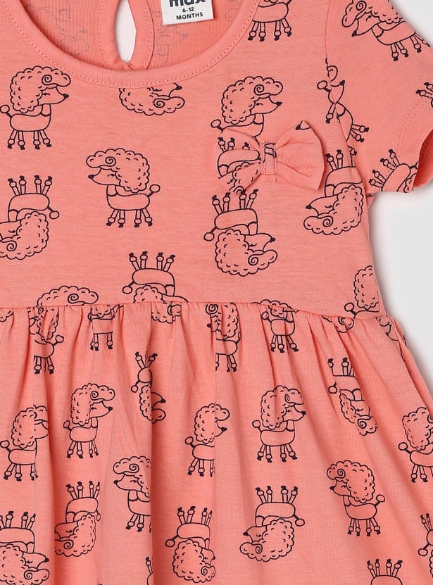 Girls Animal Printed A-line Dress