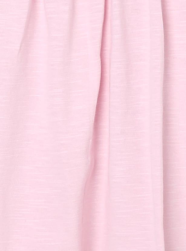 Girls Printed Ruffled Sleeves Dress