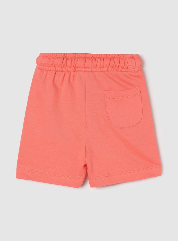 Girls Embroidered Drawstring Shorts