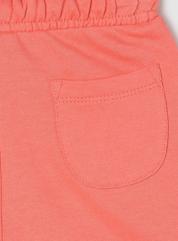 Girls Embroidered Drawstring Shorts