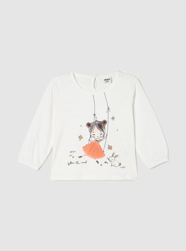 Girls Printed Long Sleeve T-shirt