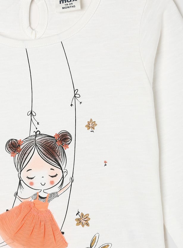 Girls Printed Long Sleeve T-shirt