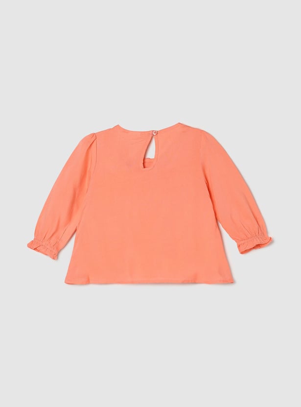 Girls Lace Yoke Top