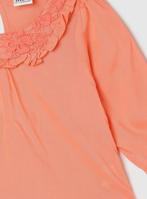 Girls Lace Yoke Top