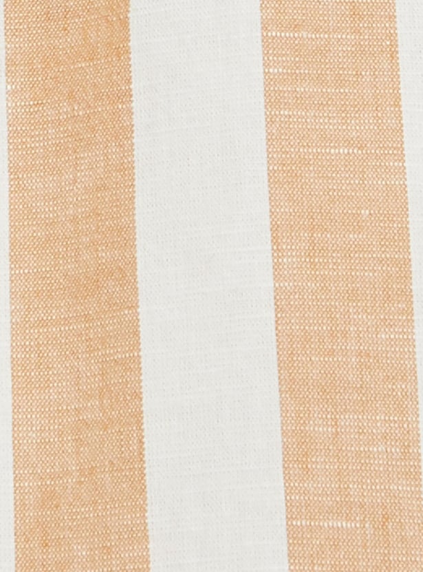 Men Striped Linen Slim Fit Resort Shirt