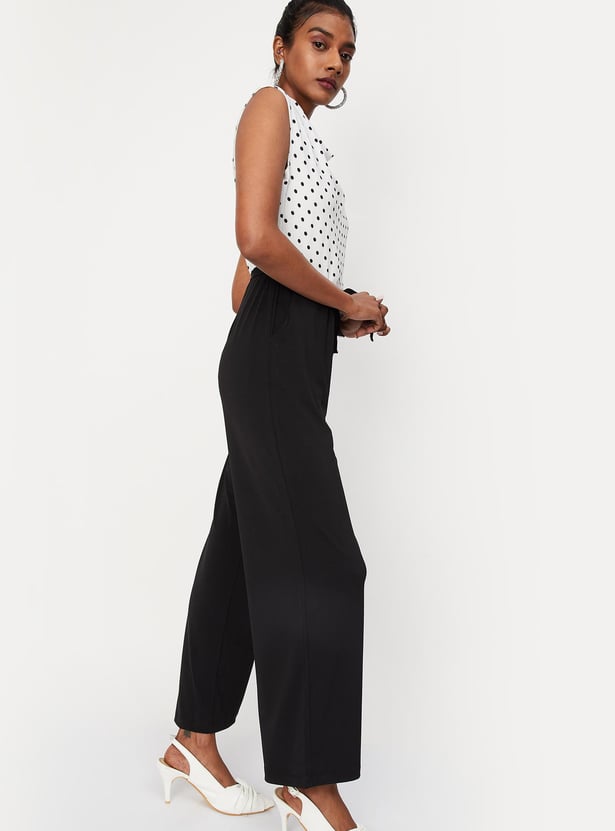 Women Colourblock Cowl Neck Jumpsuit
