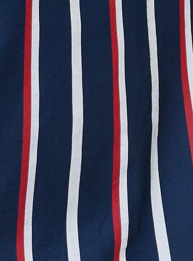 Men Striped Full Sleeves Slim Fit Smart Casual Shirt