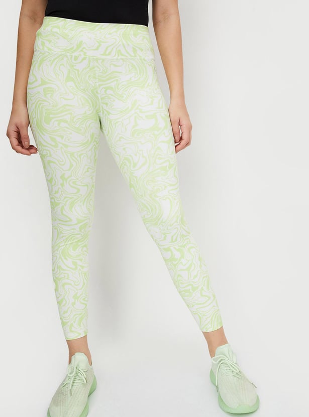 Women Marble Printed Tights