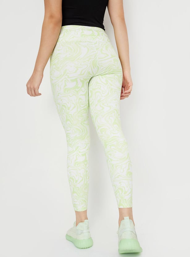 Women Marble Printed Tights