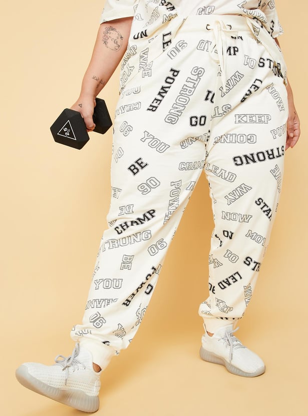 Women Typographic Printed Joggers