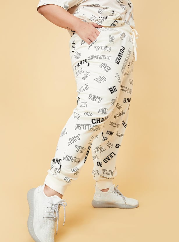 Women Typographic Printed Joggers