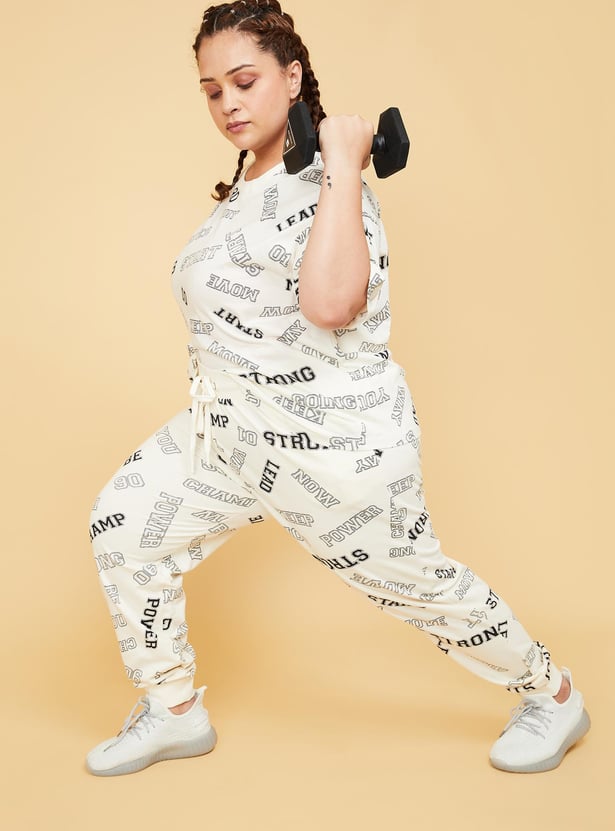 Women Typographic Printed Joggers
