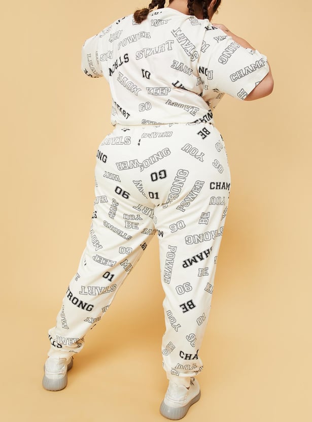 Women Typographic Printed Joggers
