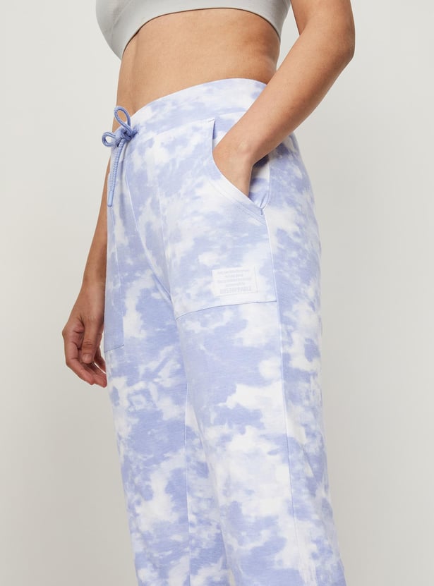 Women Tie & Dye Drawstring Trackpants