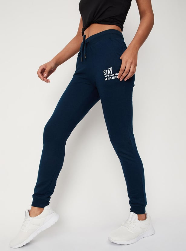 Women Typographic Printed Sports Joggers