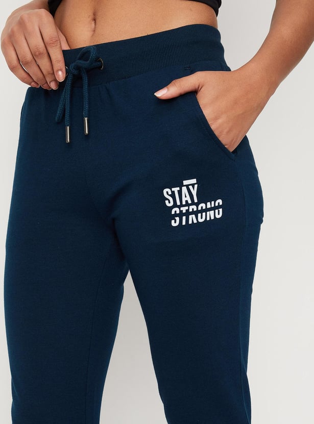 Women Typographic Printed Sports Joggers
