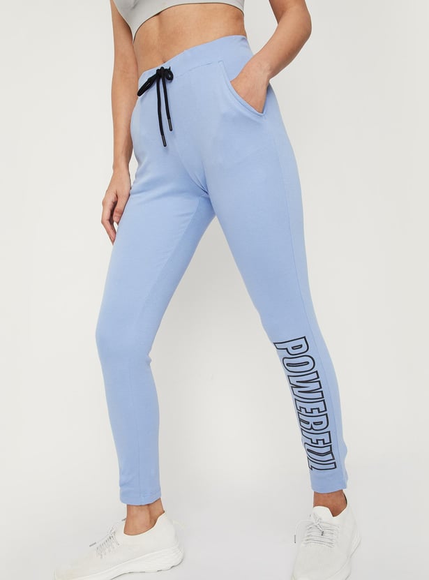 Women Typographic Printed Track Pants