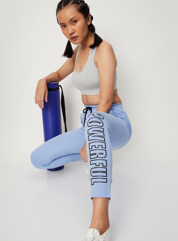 Women Typographic Printed Track Pants