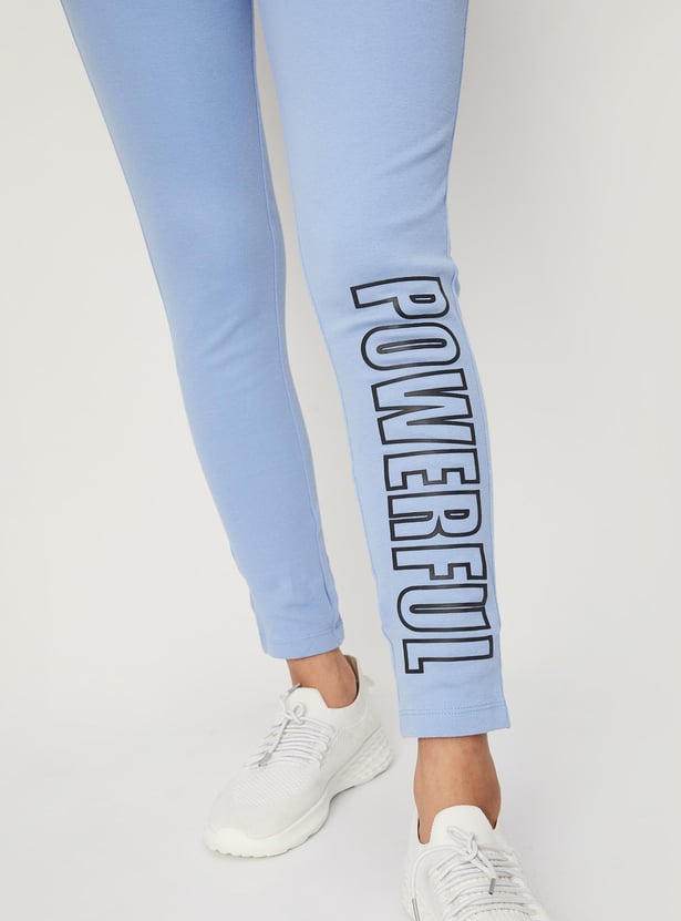 Women Typographic Printed Track Pants