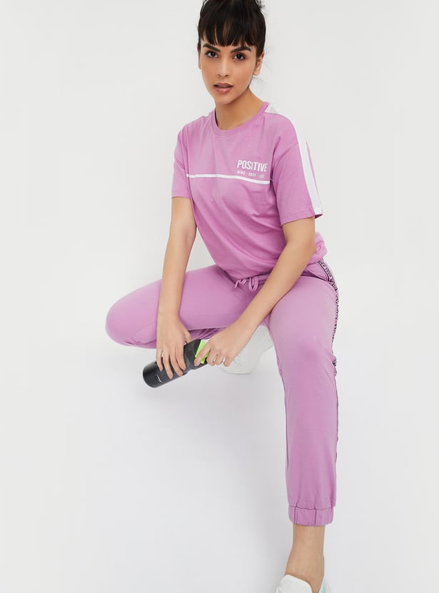 Women Printed Drawstring Hem T-shirt