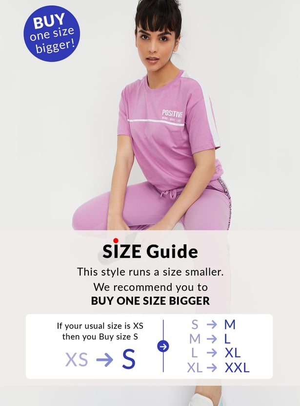 Women Printed Drawstring Hem T-shirt