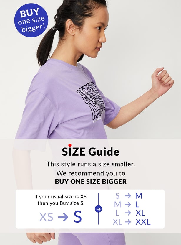 Women Typographic Printed Sports T-shirt