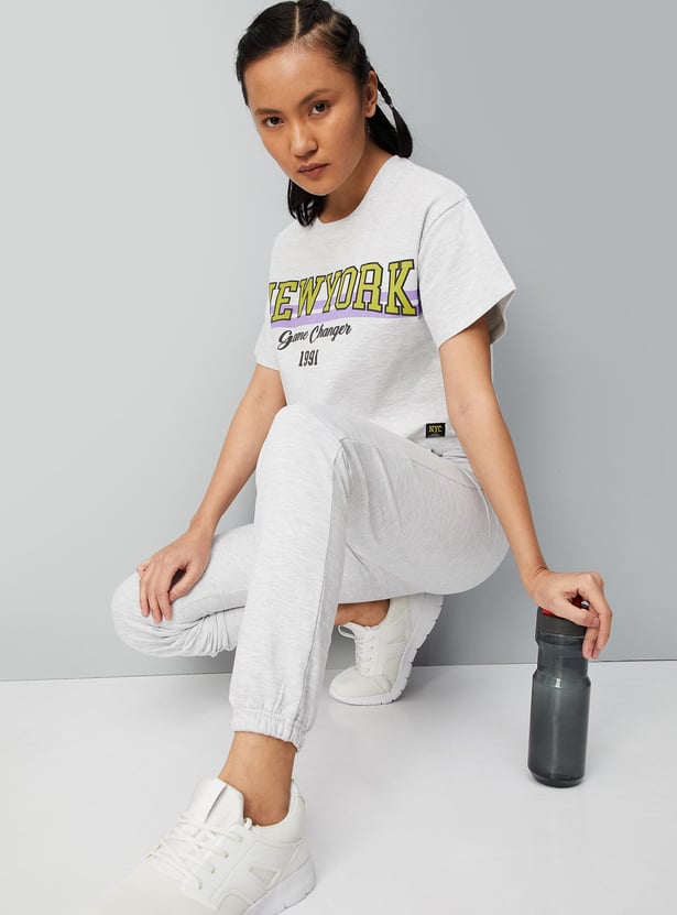 Women Typographic Printed Joggers