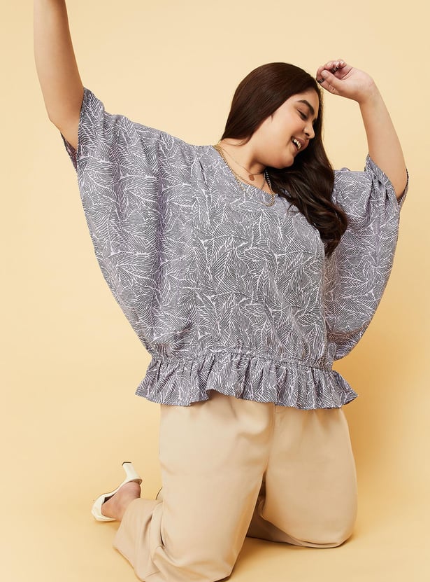 Women Printed Peplum Top