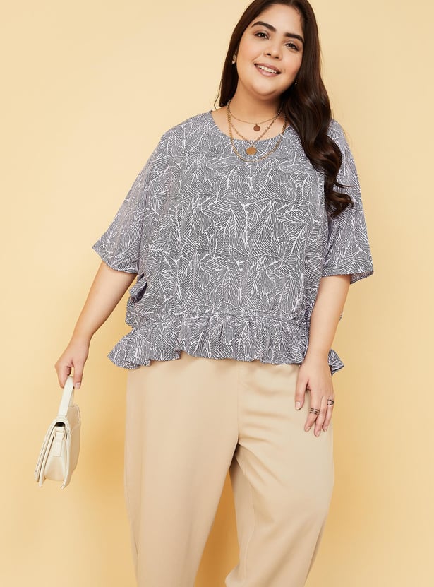 Women Printed Peplum Top