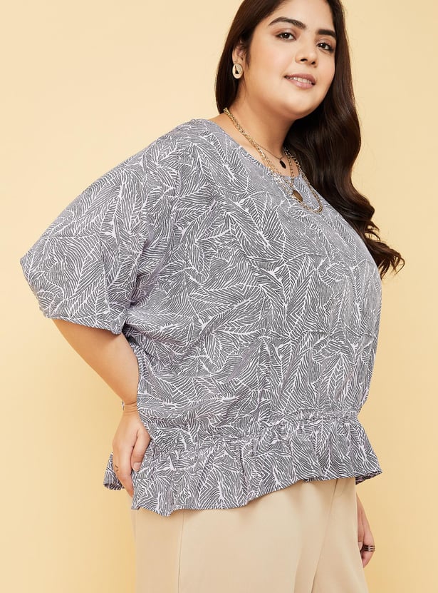 Women Printed Peplum Top