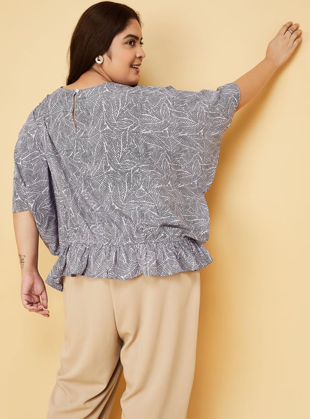 Women Printed Peplum Top