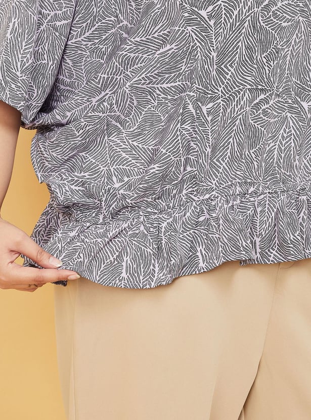 Women Printed Peplum Top
