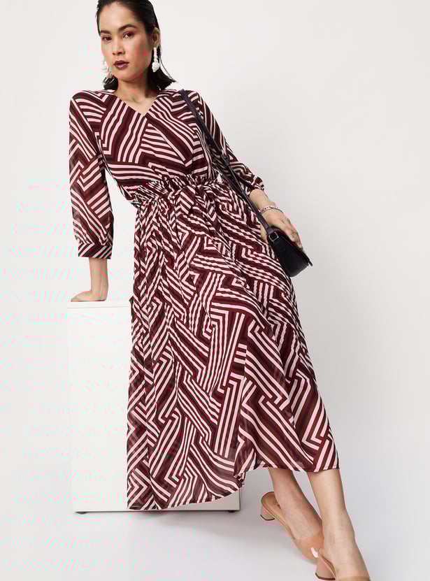 Women Geometric Printed Maxi Dress