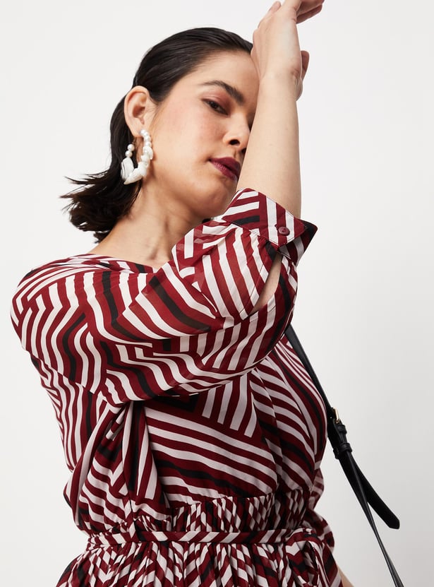 Women Geometric Printed Maxi Dress