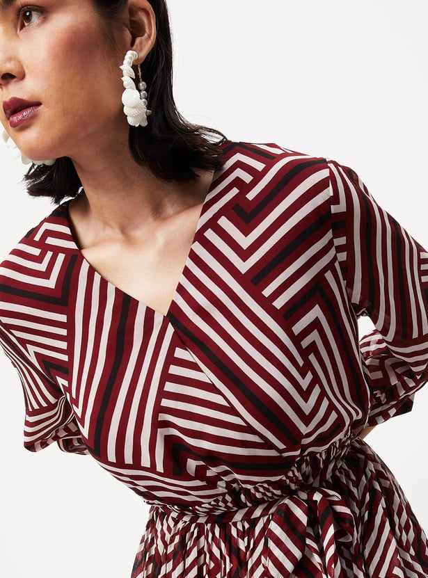 Women Geometric Printed Maxi Dress