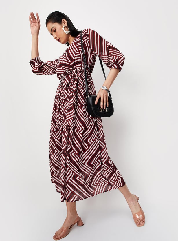 Women Geometric Printed Maxi Dress