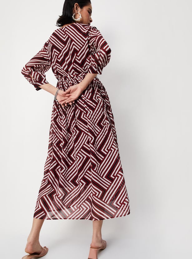 Women Geometric Printed Maxi Dress