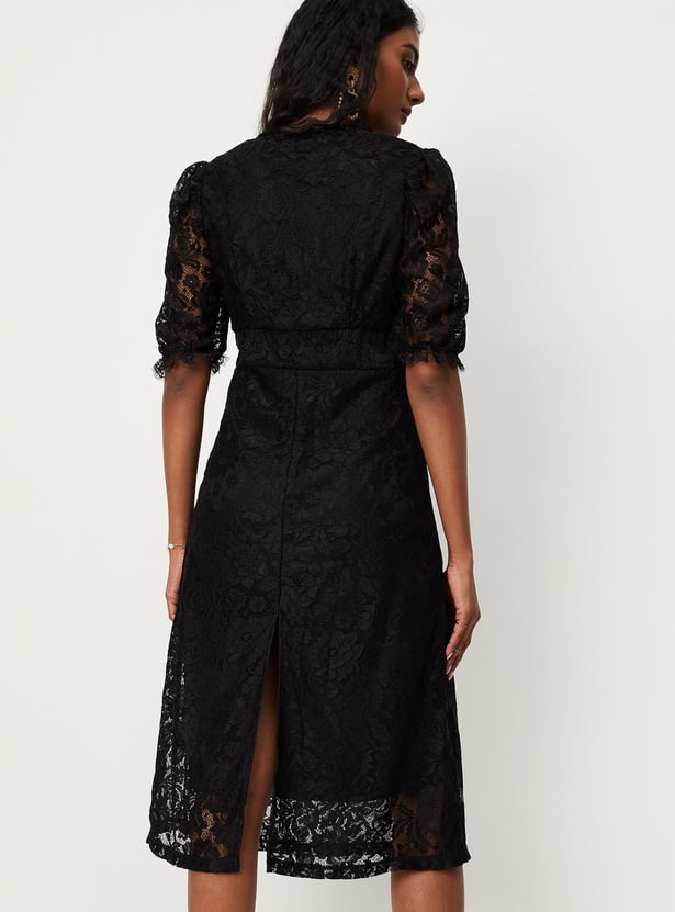 Women Lace Empire Waist Dress